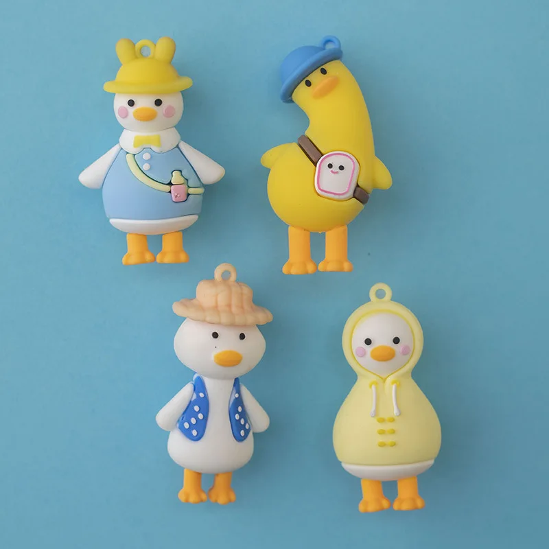 Cartoon Tilted Duck Refrigerator 3D Stereo Ins Ducks Creative Gift Resin Fridge Magnet Sticker Home Kitchen Decoration