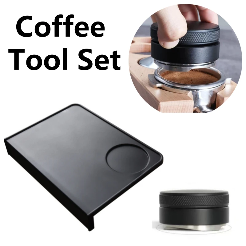 Coffee Tamper Mat and Powder Press Food Grade Nonslip Silicone Corner Press Powder Pad Espresso Coffee Tamping Rest Holder Tools