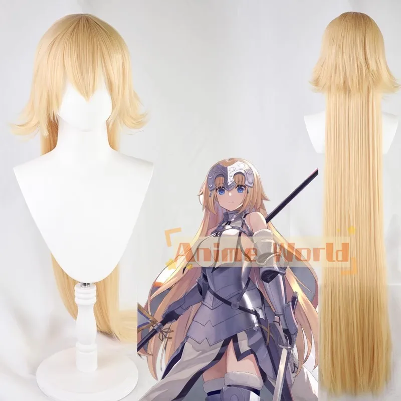 Anime Jeanne D'Arc Joan of Arc FGO Ruler Blonde Braids Long Fate Apocrypha Cosplay Wig Synthetic Hair Fate Grand Order Role Play