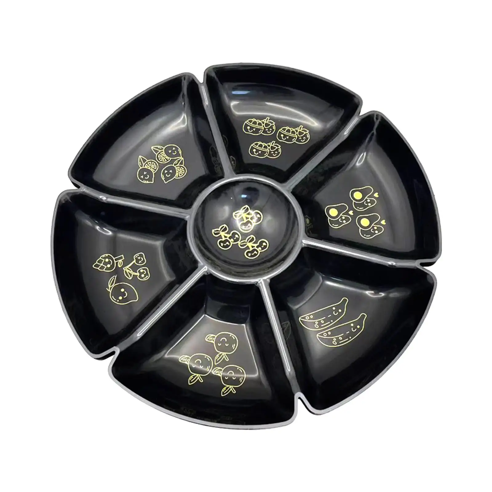 صينية تقديم وجبات خفيفة مقسمة ، أطباق مكسرات غير قابلة للكسر ، أطباق رقاقة وتراجع