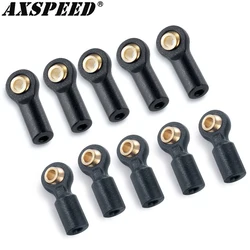 AXSPEED 10PCS Plastic M2 Rod End Ball Head Holder Tie Rod Ends Wear Resisting Ball Joints for RC Car Boat Airplane Trucks Buggy
