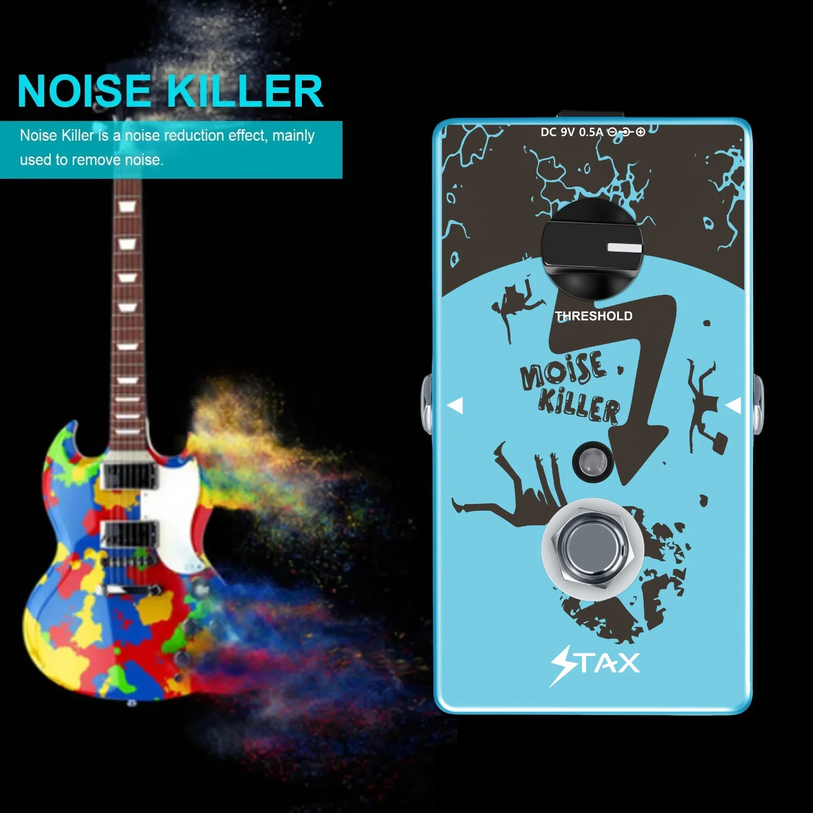 Star Noise Gate Killer Pedal Guitar Effects Noise Reduction Noisegate PedalBoard Suppressor Electric Guitar Bass