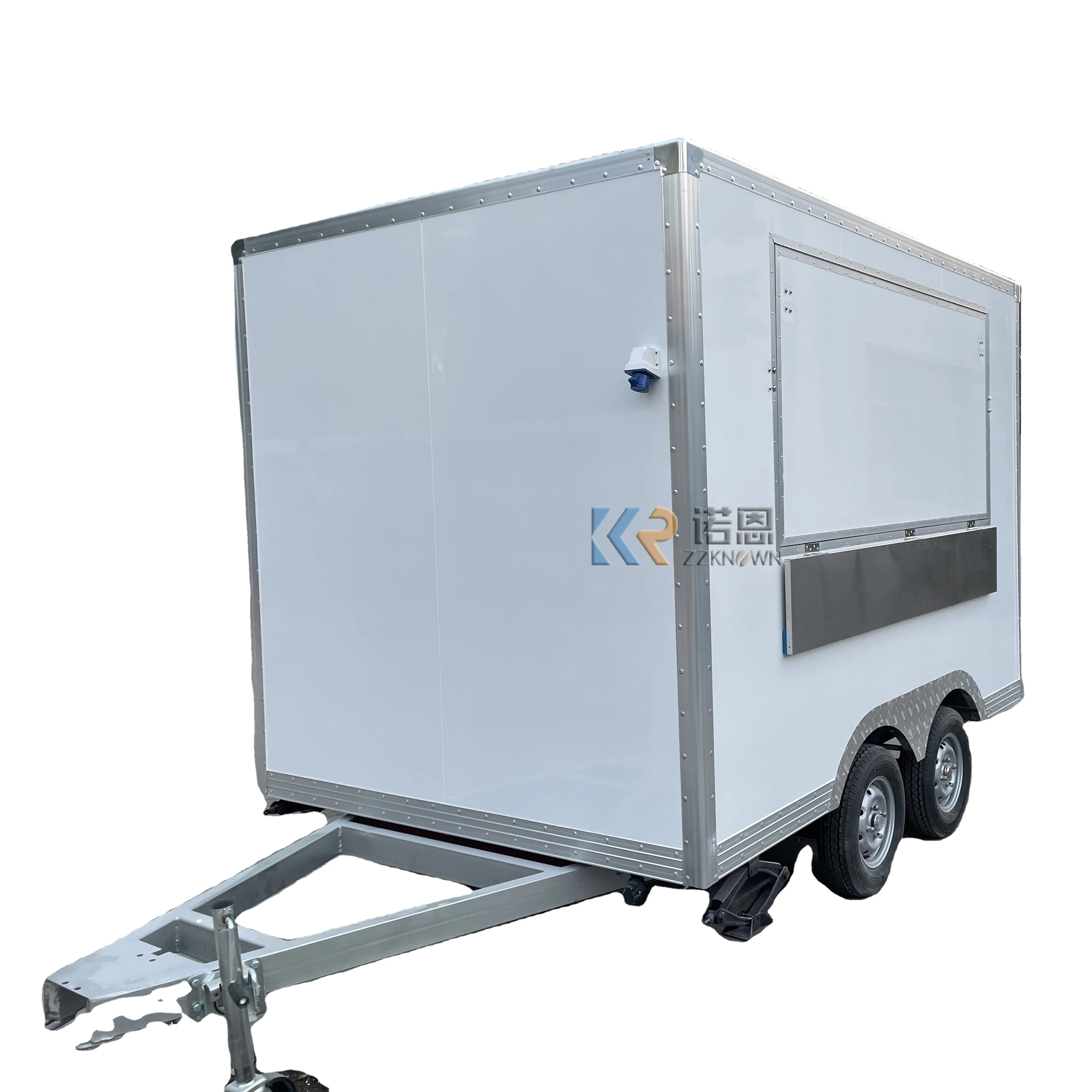 2023 OEM 3m Square Model Snack Food Trailer Coffee Ice Cream Food Cart Vending Kiosk Street Mobile Food Truck for Sale