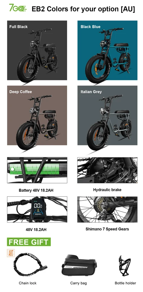 Australia Warehouse E-bike 250w750 20inch Fat Tire E-bike Electric City Bike Fast Delivery Cheap Fatbike Electric Bicycle image 4