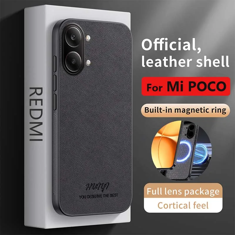 Luxury Business Leather Texture Cover For Mi POCO X5 X6 X7 X8 Pro Max X3 NFC F5 F6 F7 F8 Pro Ultra M6 M7 M8 Pro M5S Phone Case