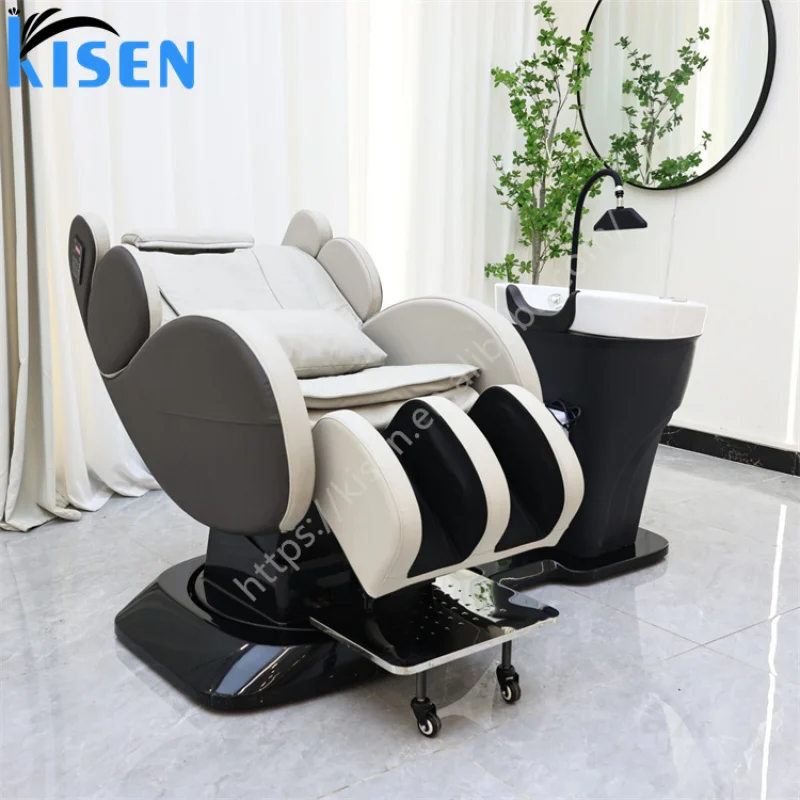 custom.Luxury Rotation Hair Washing Chair Modern Spa Salon Hair Washing Spa Therapy Thai Shampoo Massage Bed Barbersho - view 6