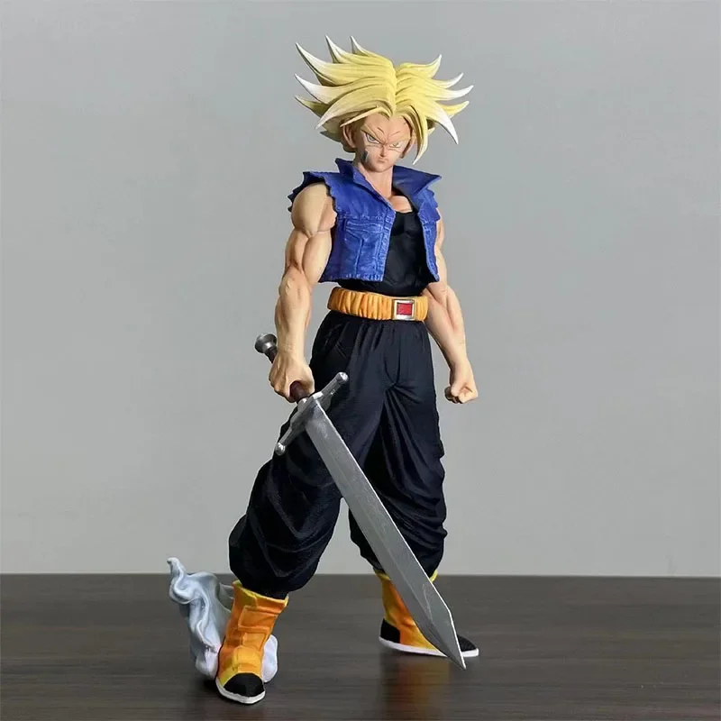 27cm Gk Nec Trunks Anime Figure Dragon Ball Yellow Purple Hair  Hand Removable Double Head Swap Decoration Statue Model Toy Gift