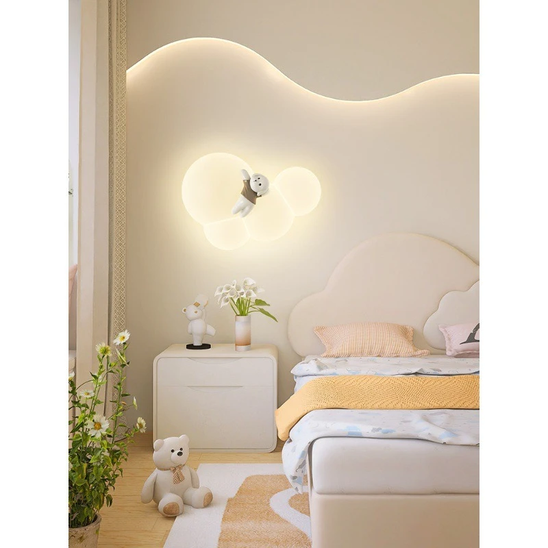 Lampada da parete vento crema lampada da comodino camera da letto nuvola