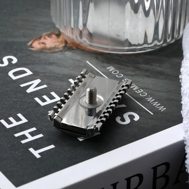 YAQI Razor 1.50 OC Sentinel ssp (316 Stainless Steel) Mens Polished Safety Razor Head With 1.5mm Blade Gap Durability Razor Head
