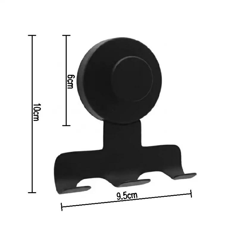 Saugnapf-Rasiererhalter für die Dusche, robust, aus Edelstahl, ohne Bohren, Wandhaken, Badezimmer-Aufbewahrung für Rasierer, Handtuch, Luffa – Detail 9