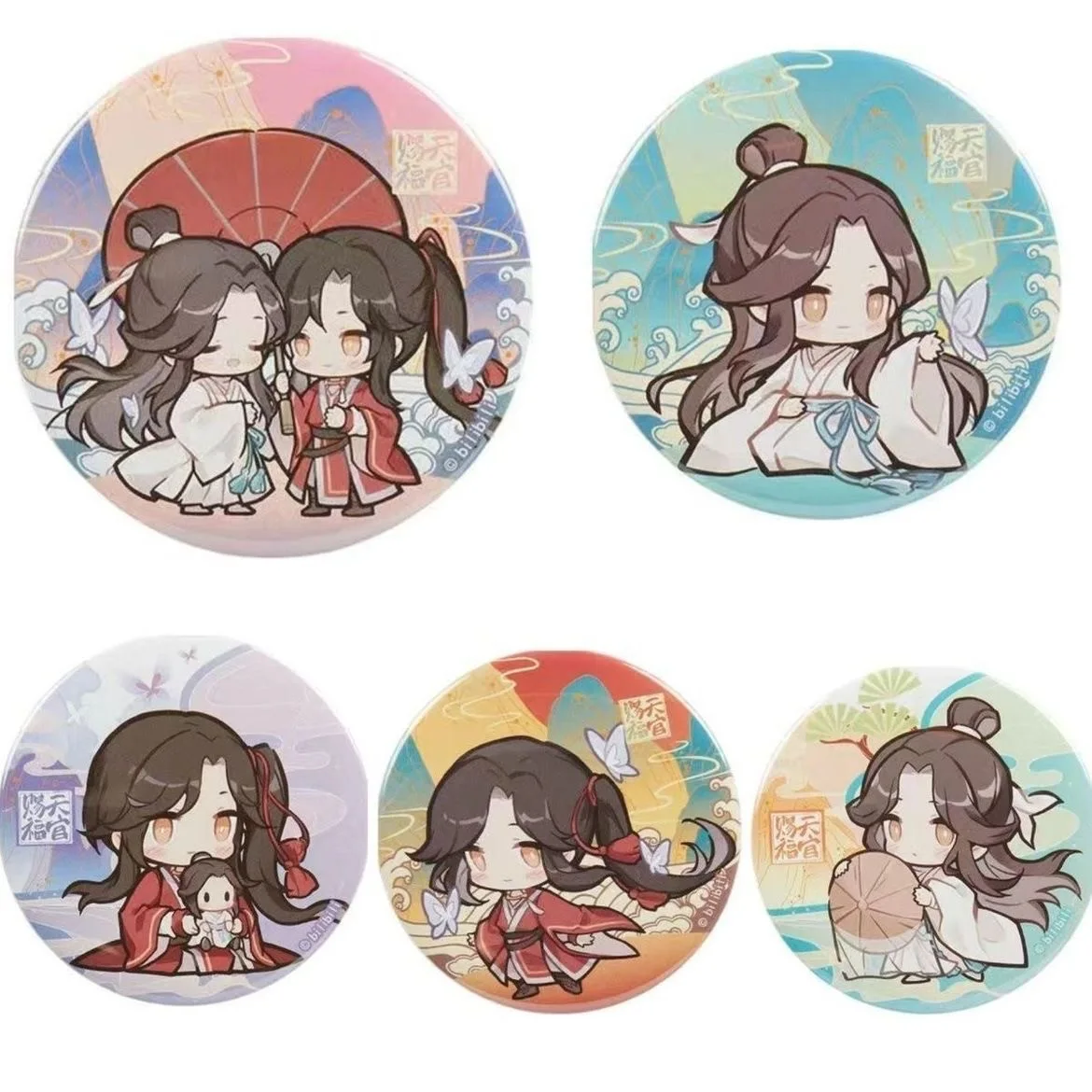 

Tian Guan Blessing Аниме Косплей Периферия Ma Tie Kou Значок Xie Lian Flower City Saburo Fine Shining Matte Badge Bar