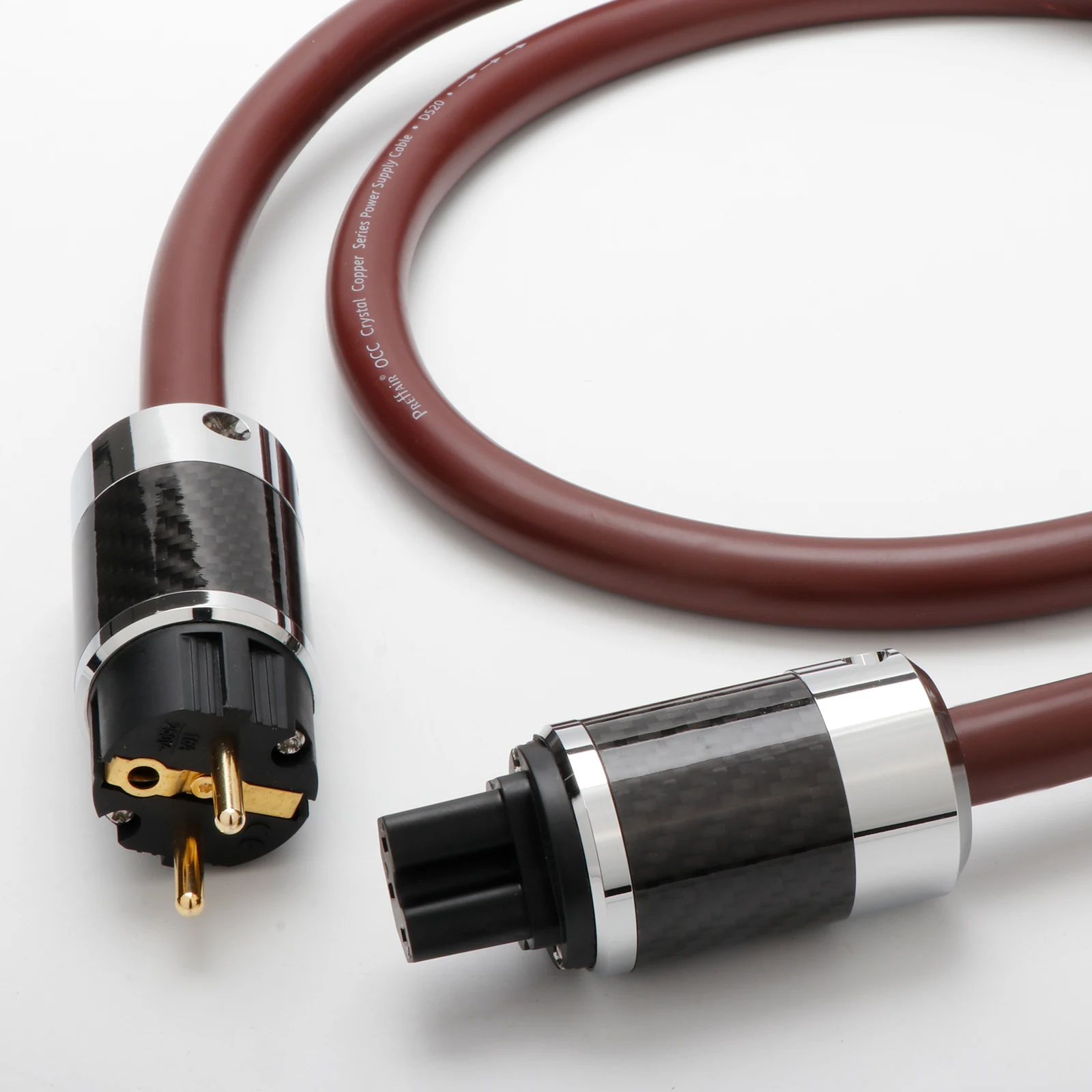 

Кабель питания HIFI OCC из монокристаллической меди с разъемом US/EU и карбоновым волокном