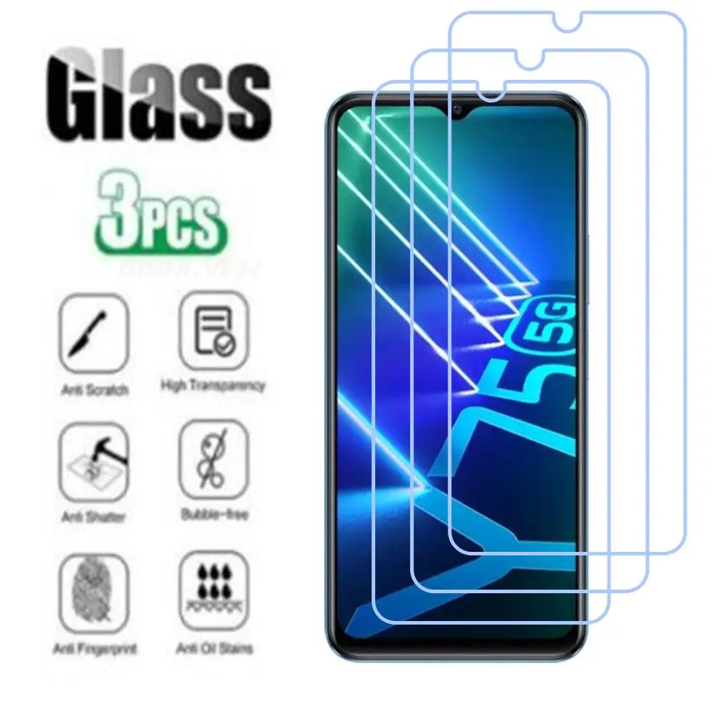 9H Protective Tempered Glass For Vivo Y30 Y33e Y33s Y55 Y72t 5G Y33 Y33T Y55 Y75 4G Phone Screen Protector Protection Cover Film