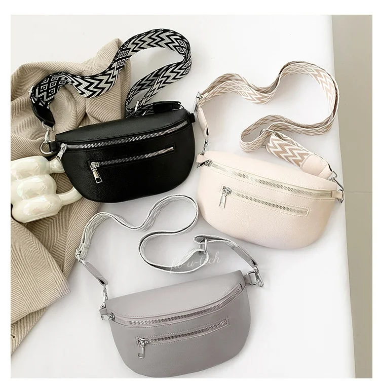 

Soft Leather Women's Fashion Casual Fanny Pack Saddle Bag Single Shoulder Crossbody Travel Bag for Mobile Phone