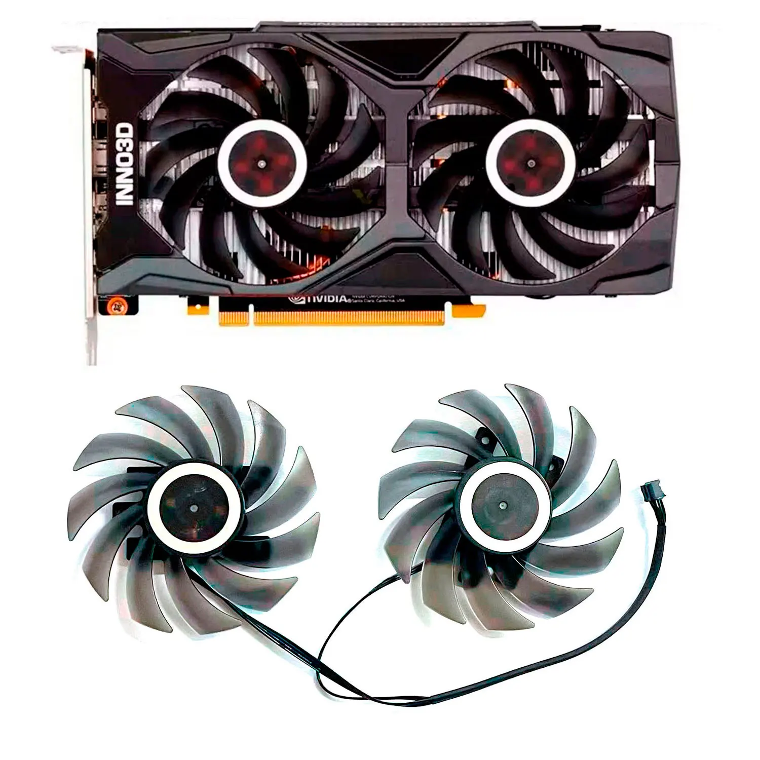 

RTX2060 GTX1660 Super Cooling Fan For Inno3D GeForce RTX 2060 1660 Super Twin X2 85MM 4PIN CF-12915S 0.35A GPU FANS