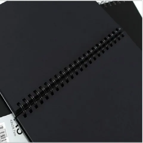 New Black Card Book A4 120 Pages Black Card Paper Inner Page Coil Book Graffiti A3 Photo Album DIY Black Sketchbook Notebook