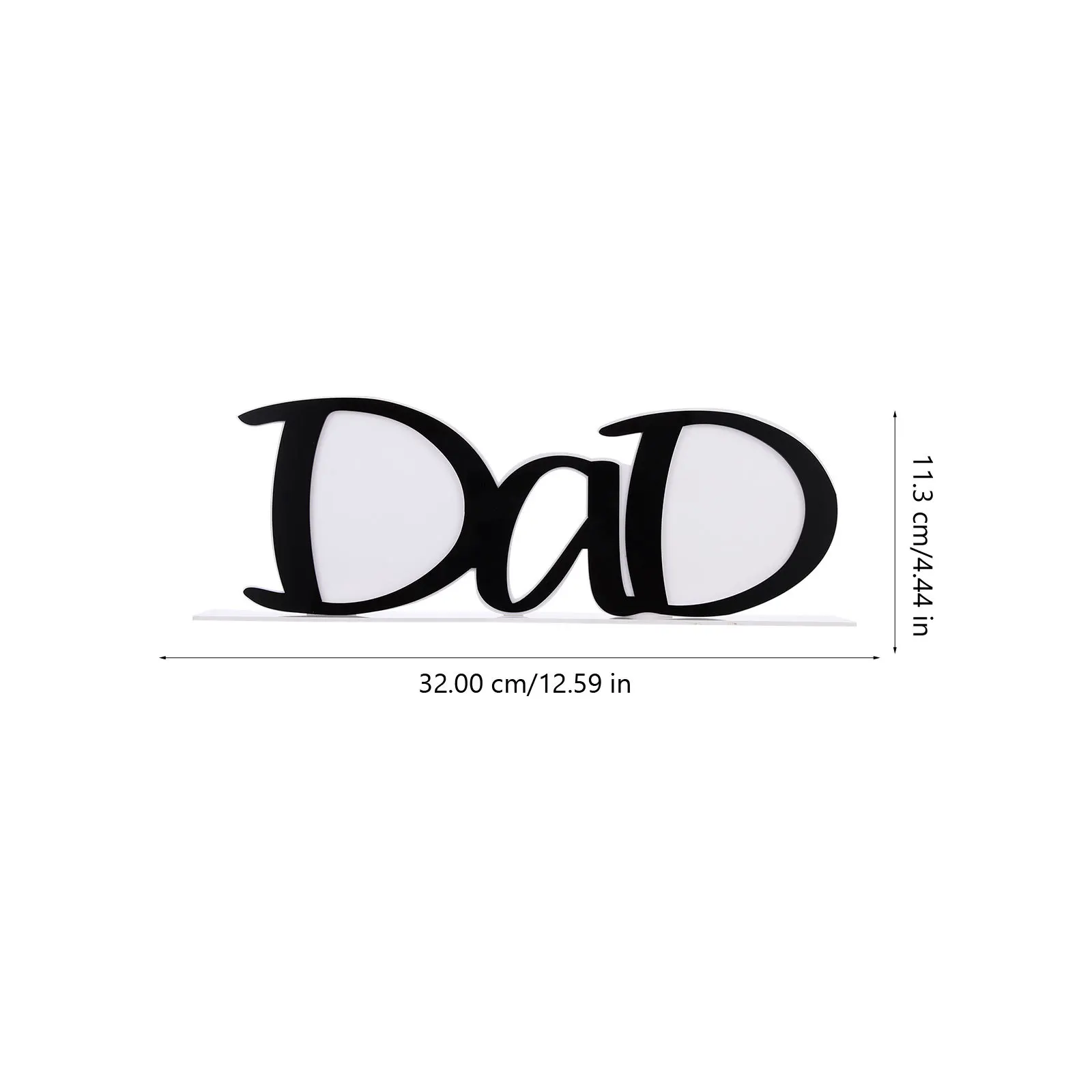 

Acrylic Father's Day Photo Frame Letter Shape Design Desktop Decor for Dad Home Family Memory Display Ornament