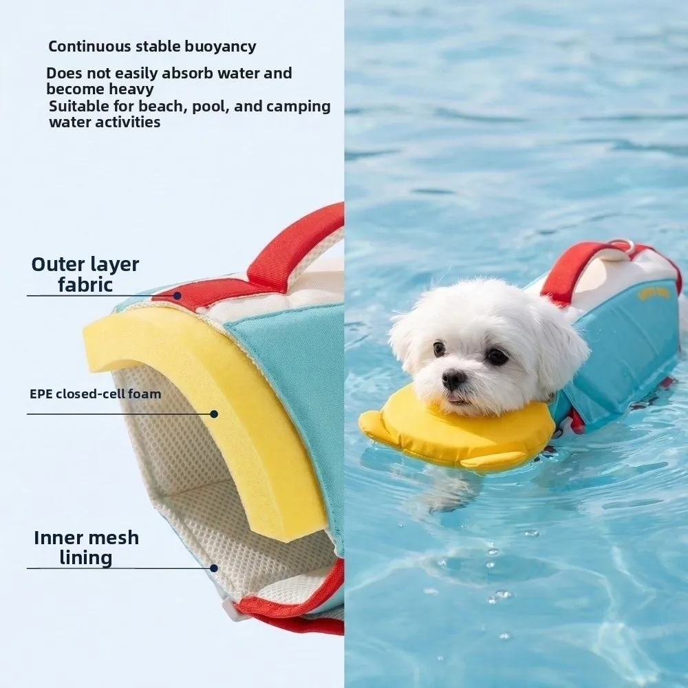 Strong Buoyancy Dog Life Jacket Adjustable Waterproof Pet Life Vest Quick Drying Breathable Dog Life Preserver Boating