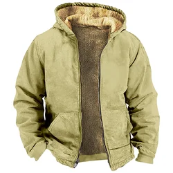 Winter Coat Solid Color Hoodie Men Women Zipper Sweatshirt 2023 New Long Sleeve Stand Collar Fashion Clothes