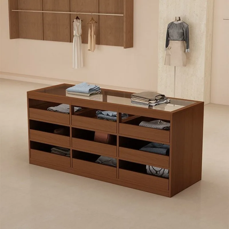 Clothing store cash register, island counter, running water display table, ornament cabinet bar, glass