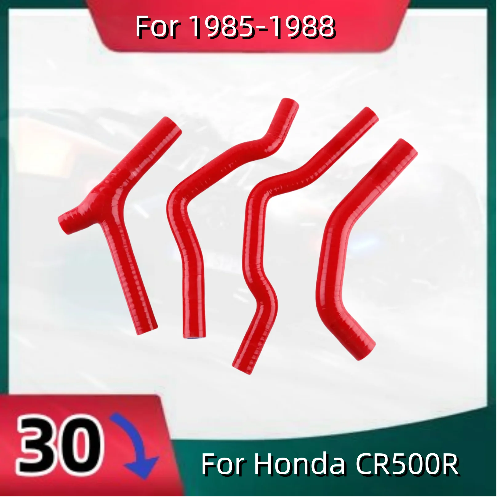 

For Honda CR500R 1985-1988 CR 500 R Silicone Radiator Hose Pipe Tube Kit 1985 1986 1987 1988