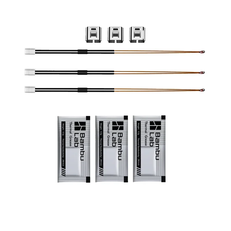 Thermistor Compatibility X1 X1C 3pcs Hotend Temperature Measurement Resistor Thermal Grease for Bambu Lab 3D Printers Parts