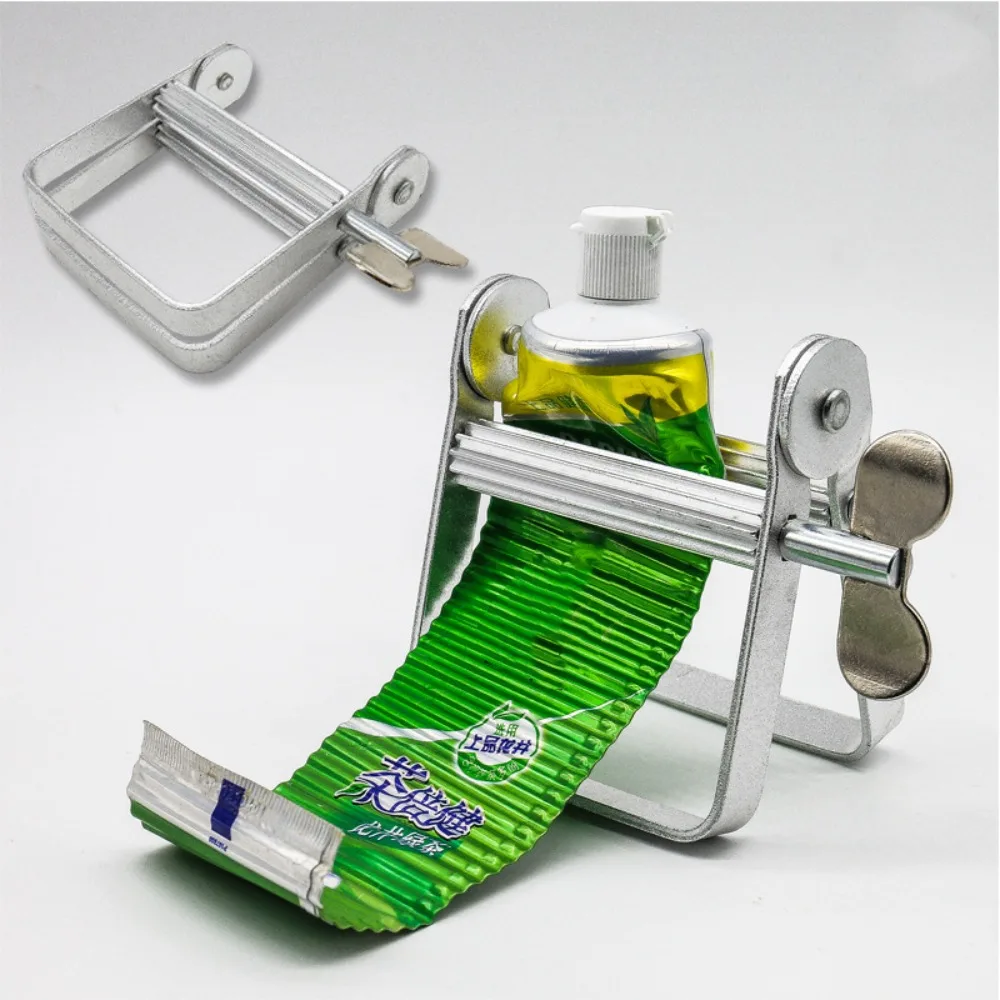 

Metal Rolling Toothpaste Squeezer Aluminum Squeezing Tool Tooth Paste Dispenser Tightener Silver Tube Wringer Household