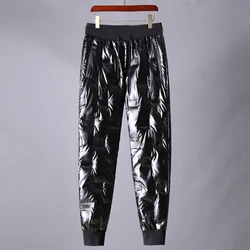 Spring Autumn Winter Waterproof Women's Pants Warm Thick Gloss Female Trousers Down Cotton Sports Casual Student Pants 2026 New