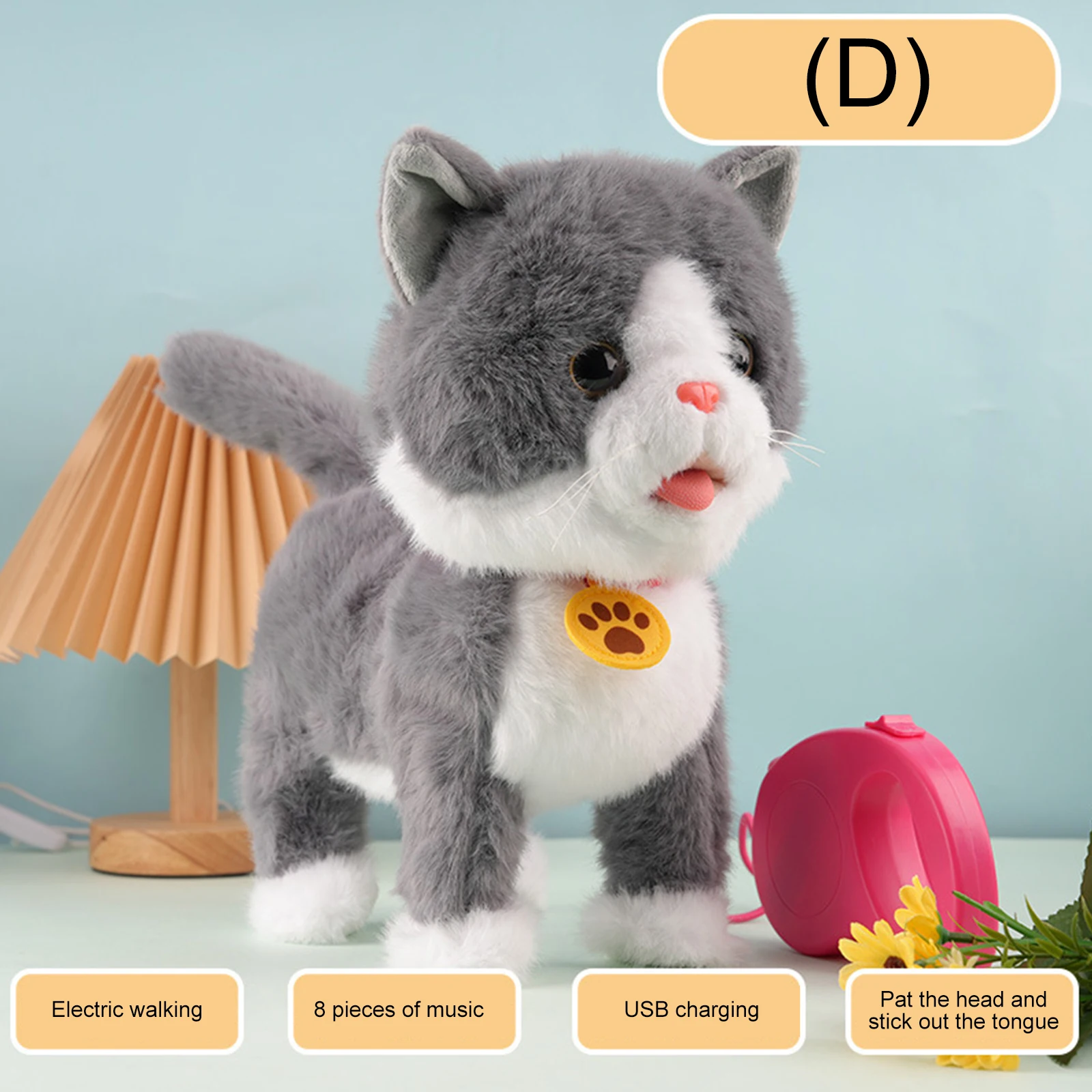 Elektronisch interactief knuffel met afstandsbedieningsriem Interactief hond knuffeldier voor kinderen vanaf 4 jaar