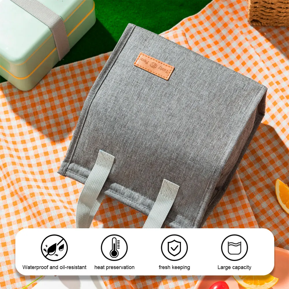 Insulated Lunch Bag Insulation Bento Pack Aluminum Foil Rice Bag Meal Pack Ice Pack Student Bento Lunch Handbag Cooler Bag