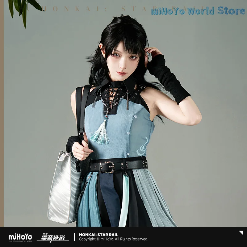 [Resmi] Feixiao Atasan MiHoYo Merchandise Asli Honkai Star Rail Feixiao Tema Impression Atasan Tanpa Lengan Kostum Cosplay Wanita