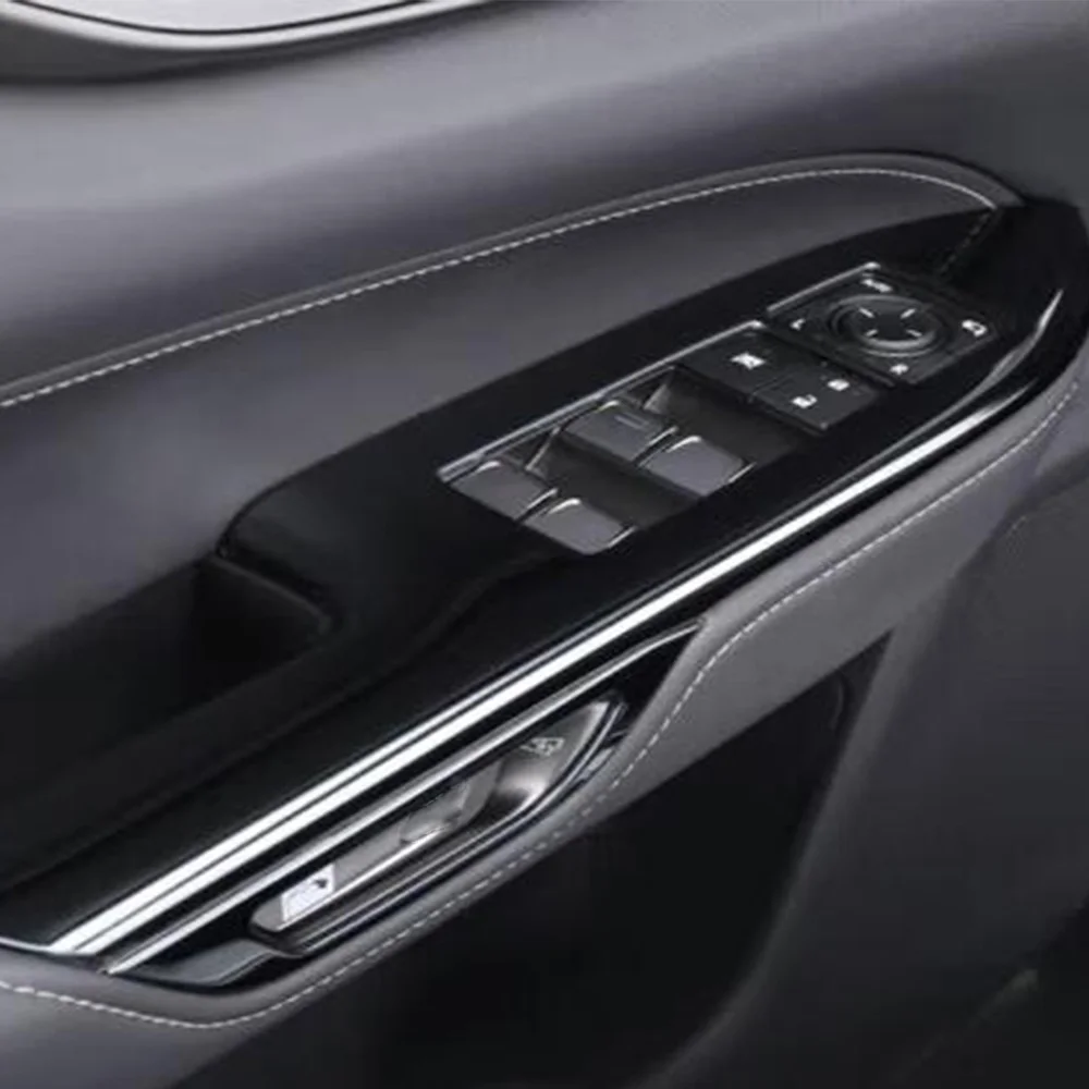 Door Armrest Glass Button Window Switch Panel Covers For Lexus NX 250 260 350h 350 F 2022 2023 2024 Accessories Decoration 4Pcs
