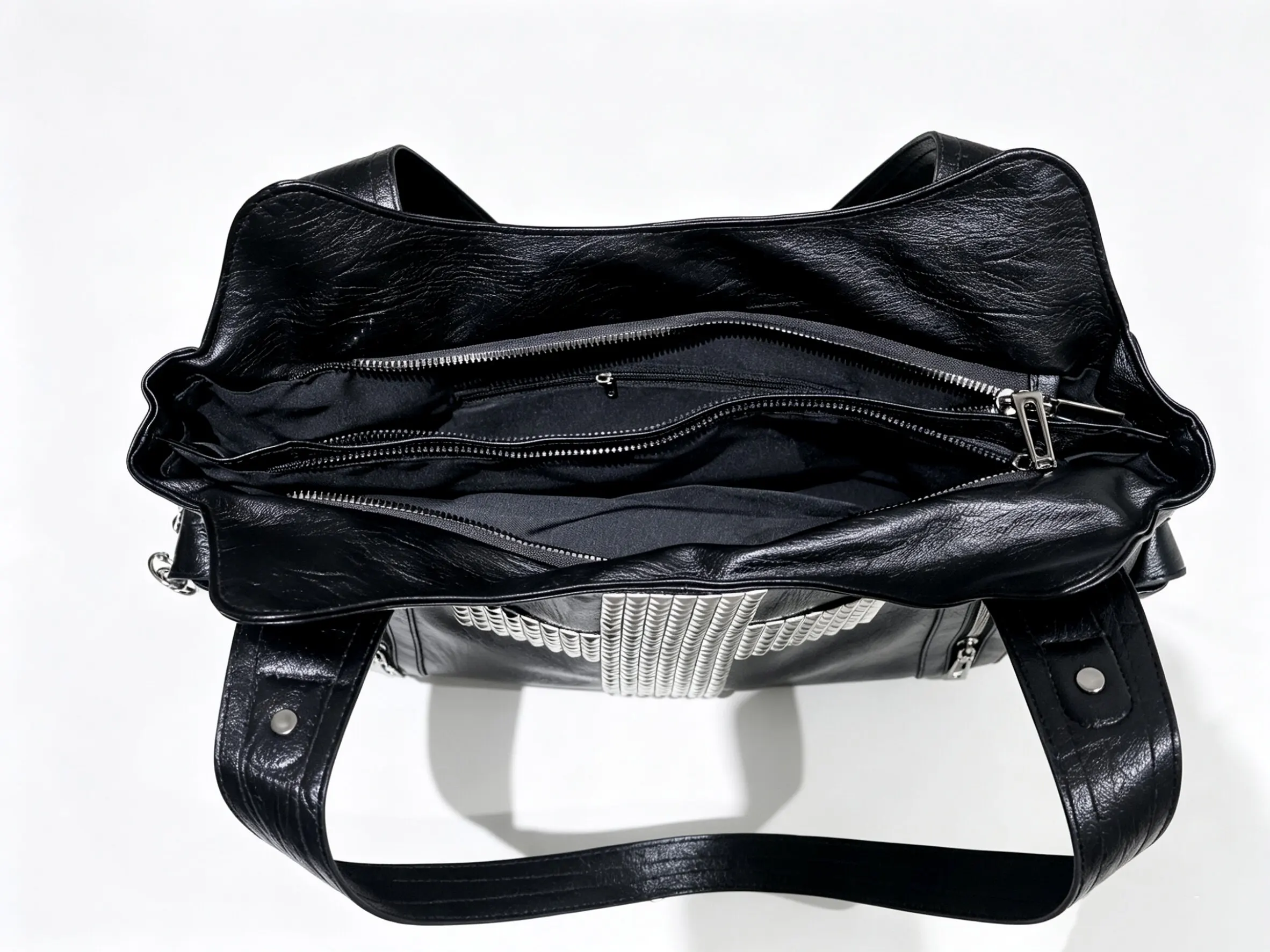 Original Design Rivet Cross Bags Spice Girl Punk Versatile Bags Shoulder Bag Black Large Capacity Messenger Bag