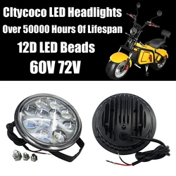 CItycoco LED Koplamp 60V 72V Kraal Lampen LED Licht Voor Elektrische Scooter Chinese Halei Citycoco Onderdelen