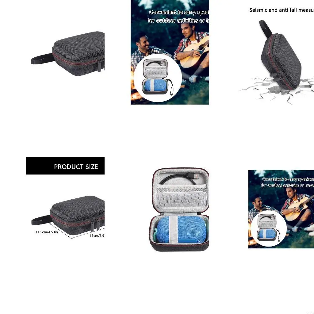 Q6PA Travel Friendly Speaker Cover with Zippers Closures for Select 4 Go Speaker