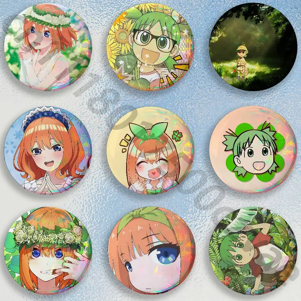 Y-Yotsuba Anime Pins 58mm Cute Cartoon Badge Handmade Brooches for Backpack Accessories Jewelry Gifts