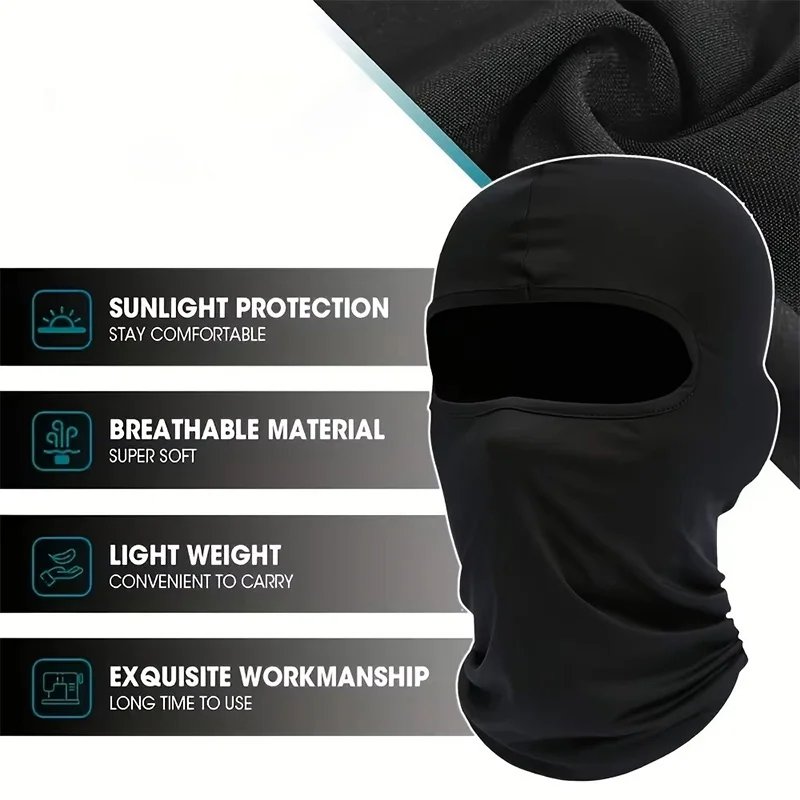 3PCS Balaclava Sports Full Face Mask Quick Dry Breathable Soft Helmet Liner Cap For Cycling Running Hiking Sun Wind Protection