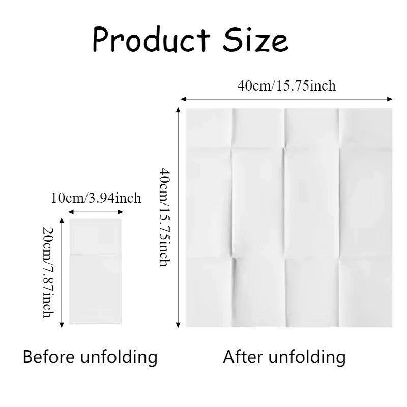 25/50/100 قطعة مناديل ورقية بيضاء مطوية مسبقًا مدمجة في أدوات المائدة جيب المناديل القابل للتصرف لعيد الميلاد حفل زفاف مقهى لوازم #3