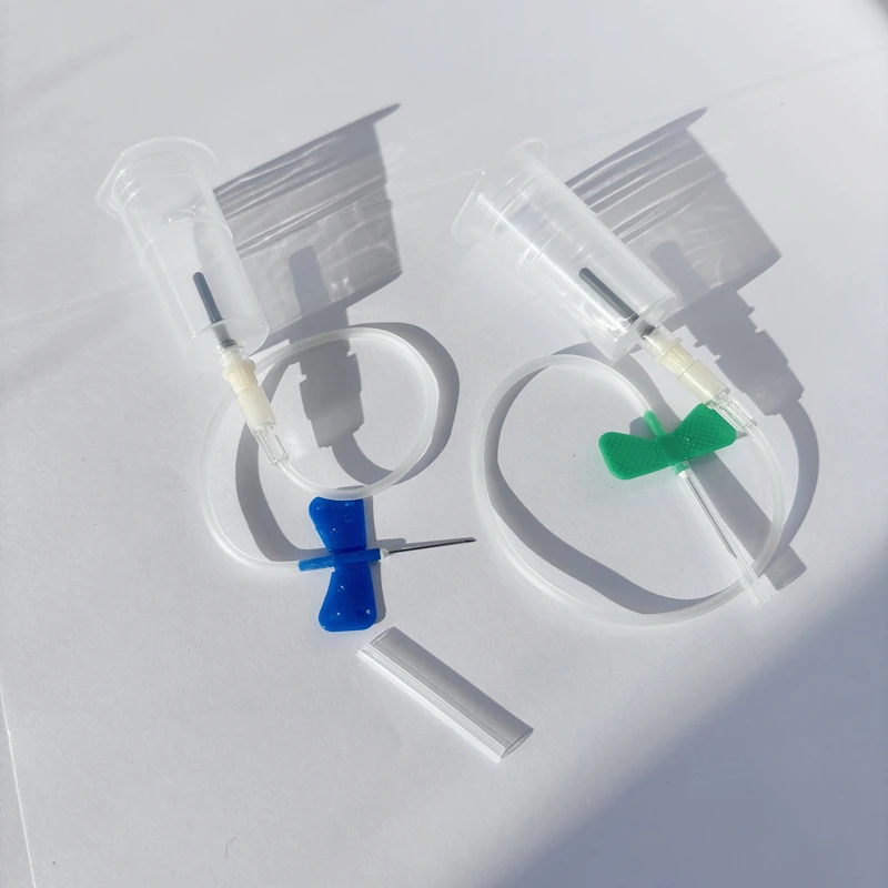 50pcs Butterfly Needles+50pcs Plastic Holder,Disposable Safety Vacuum Blood Collection Set Pet Medical Scalp Vein Set