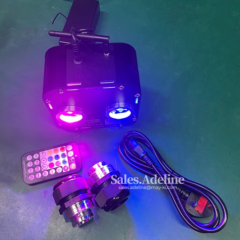 Hot Selling 50W RGBW Fiber Optic Light Engine Dual Head Twinkle APP Control Smart LED Illuminator For Star Ceiling Lighting