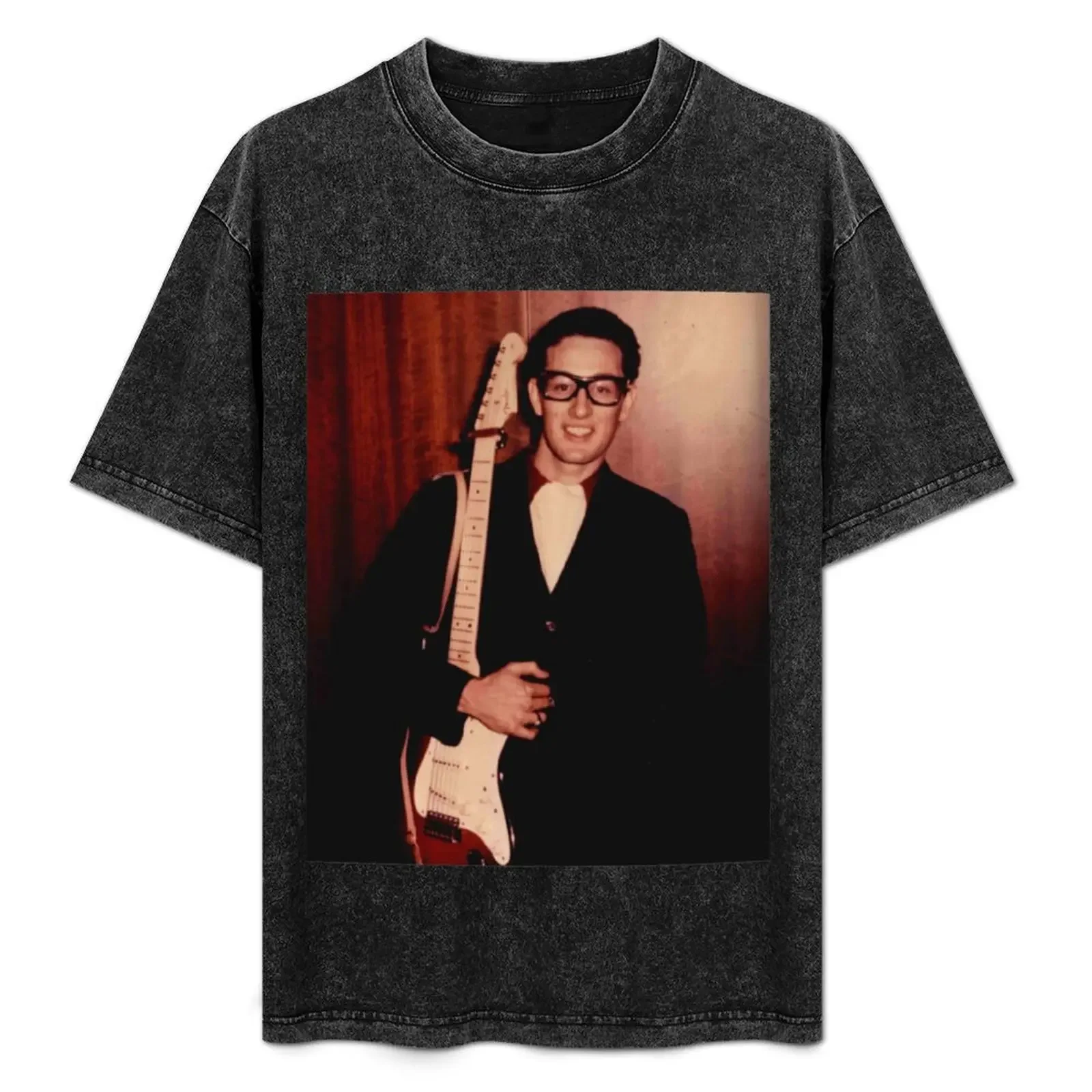 

Buddy Holly 19 T-Shirt gifts for boyfriend cotton graphic tees oversizeds heavyweights mens white t shirts