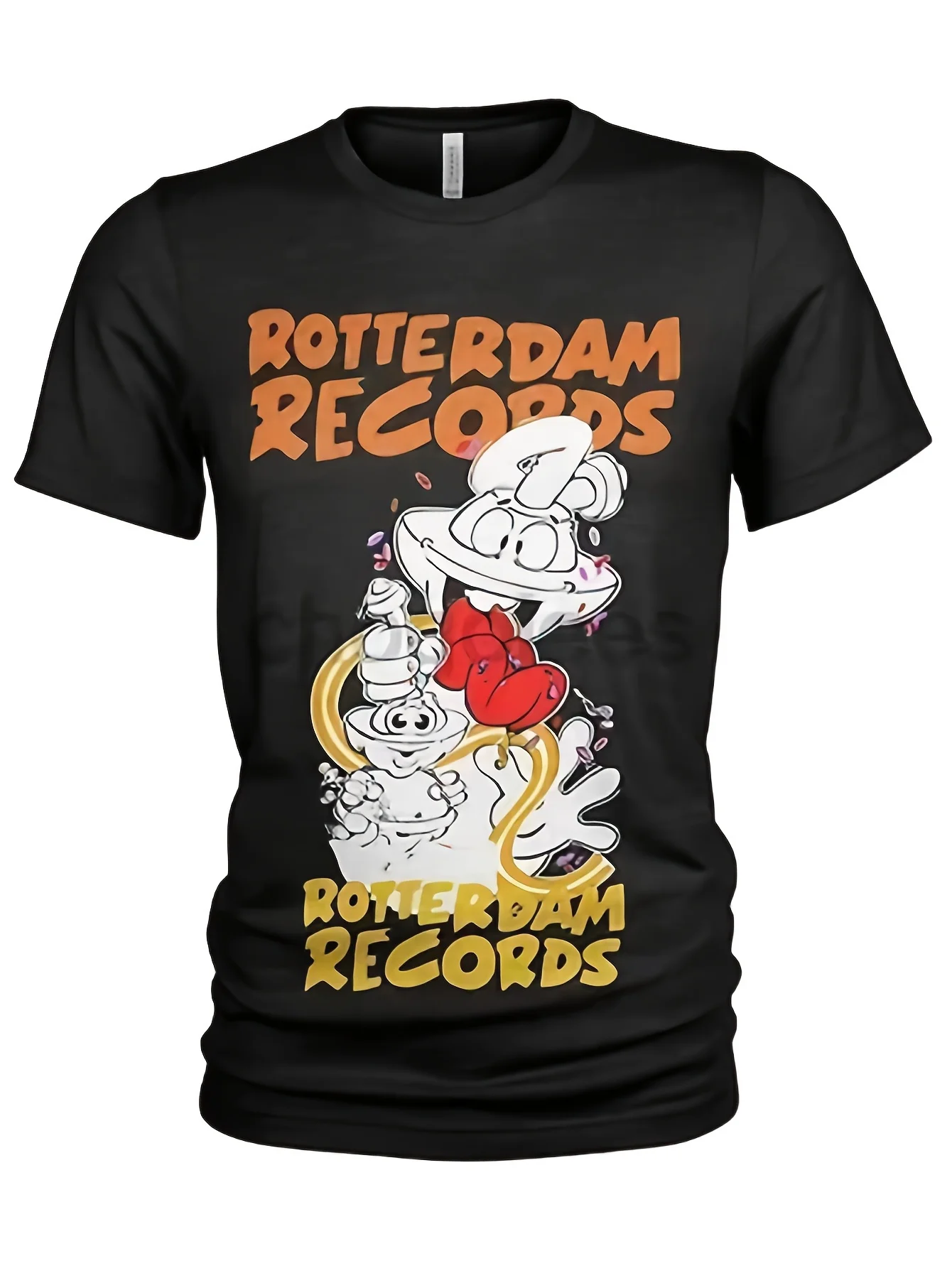 Rotterdam Record T-shirt, 1990s European Master Dutch Hip-hop Technical Music Suitable for Casual Sports T-shirt