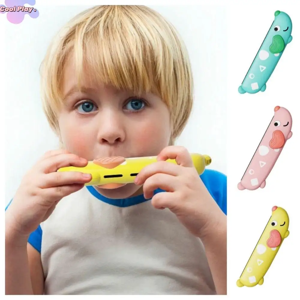 Play Musical Kids 16 Hole Harmonica Learning Music Early Educational Double Row Harmonica Animal Dog Puppy Instrument Toy Gift