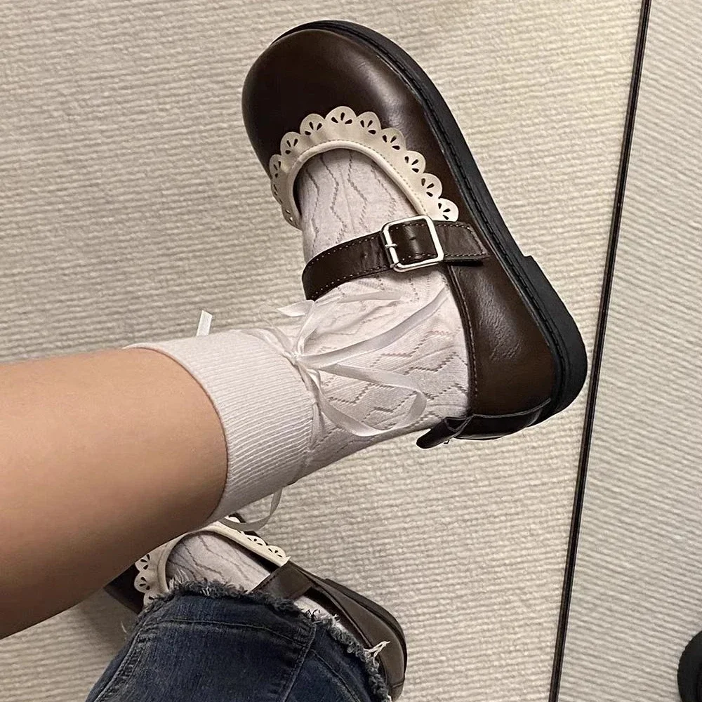 Shoes for Women Gothic Non Slip Japanese Style Lolita Woman Pumps Mary Jane 2024 Trend Wholesale On Promotion Popular Lastest
