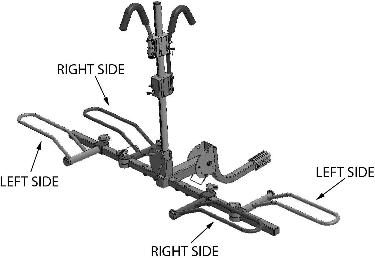 Juego de soportes para ruedas de neumáticos para bicicletas de hasta 5" de ancho, acero resistente, se adapta a tubos cuadrados de 1-1/4"