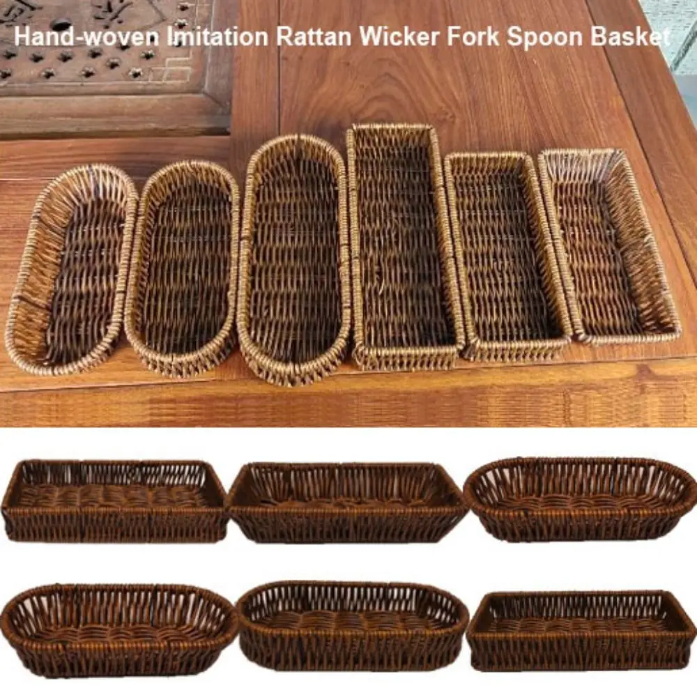 

Hardness Rattan Wicker Woven Serving Baskets Handwoven 6 Styles Bread Fruit Vegetables Basket Household Rattan Basket