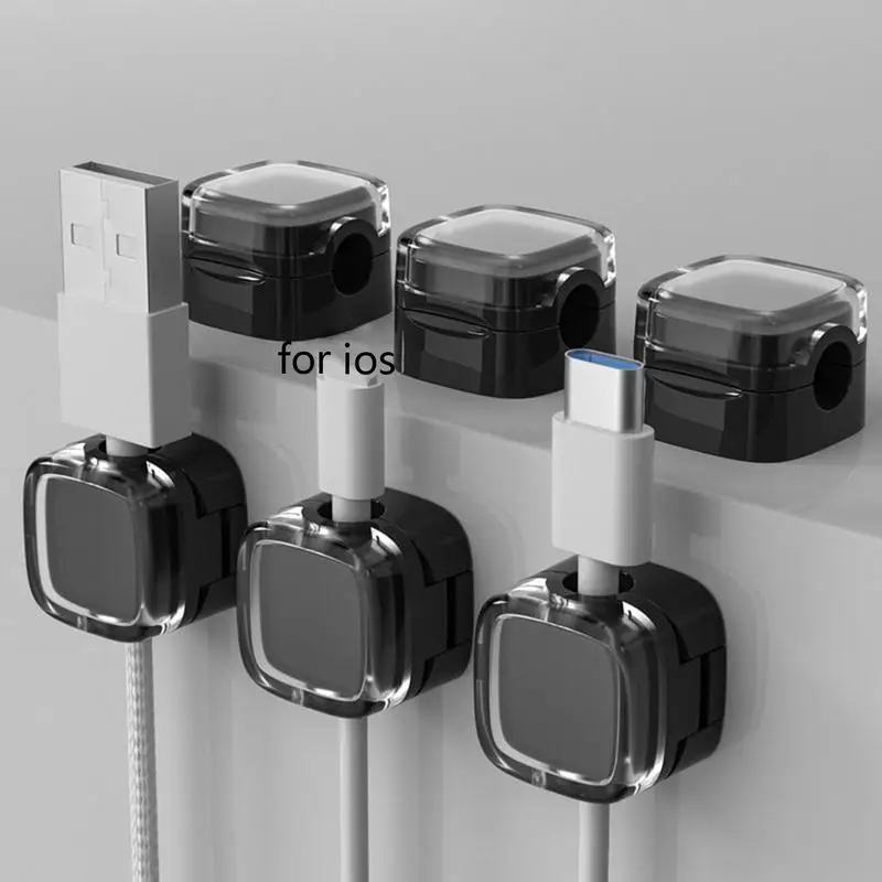 Magnetic Cable Clips Wire Organizer Charging Cable Clips Phone Cord Holder 6 Pcs Cable Organizer Adhesive Cable Management Cord