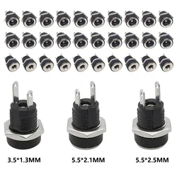 10/50PCS 2 Pin DC022B 5.5 x 2.1mm DC Power Jack Supply Socket 3.5x1.3 DC Female Panel Mount Connector Plug Adapter 5.5*2.5MM