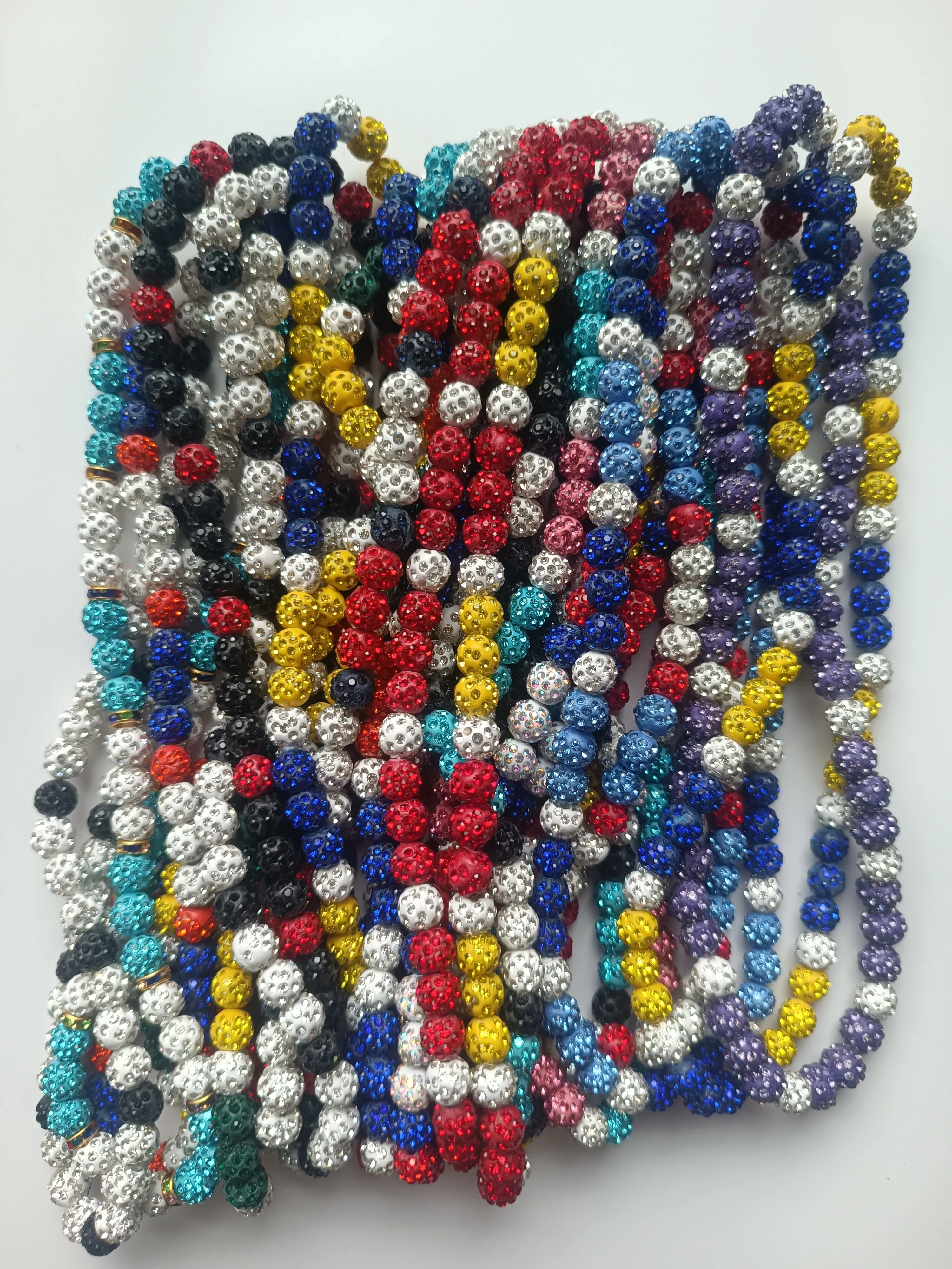 1pcs 10mm Baseball Necklace for Men Bling fy5d  Rhinestone Ball Beaded Necklace baseball Players Lovers Inspired Jewelry j5
