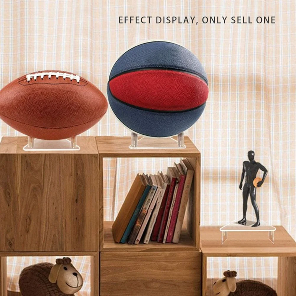 

2X Acrylic Ball Stand - Holds Footballs, Basketballs, Volleyballs Or Soccer Balls - Display Stand Or Holder